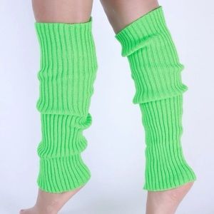Neon Lime Green Leg Warmers